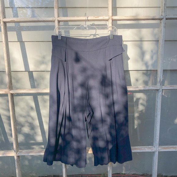 Mondi Pants - Vintage 80s Navy Mondi Cropped Trouser Culottes
